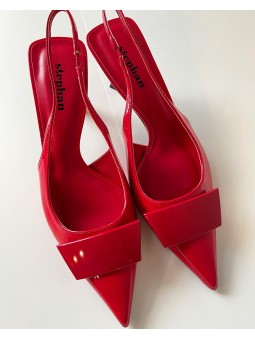 Zapato salón rojo Kelly